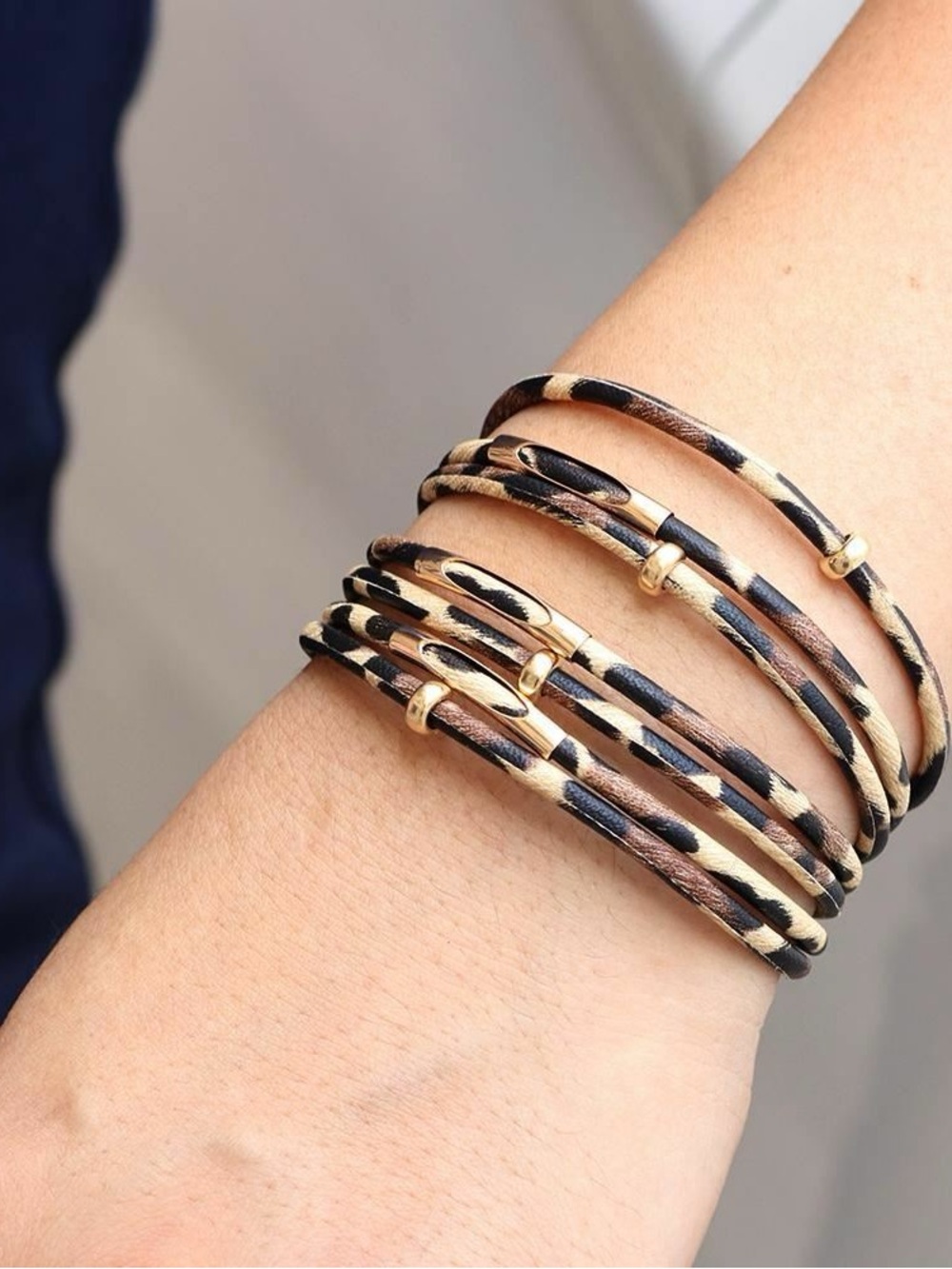 Animal Print Wrap Bracelet